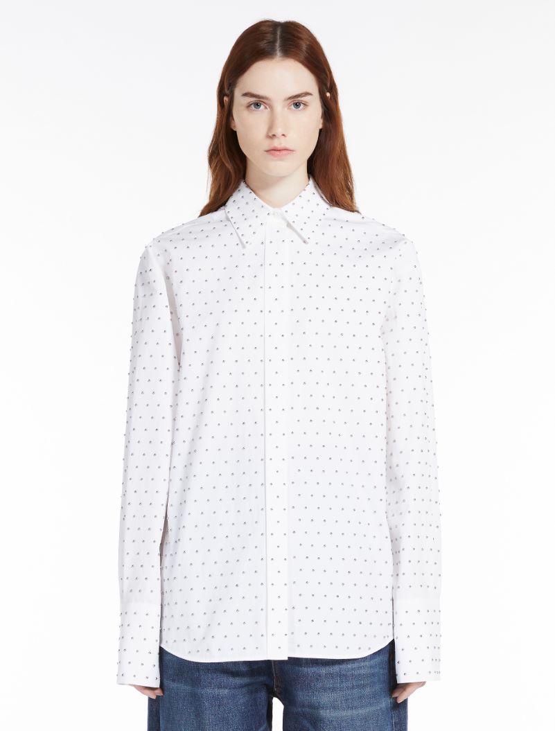 Studded shirt - OPTICAL WHITE - Sportmax