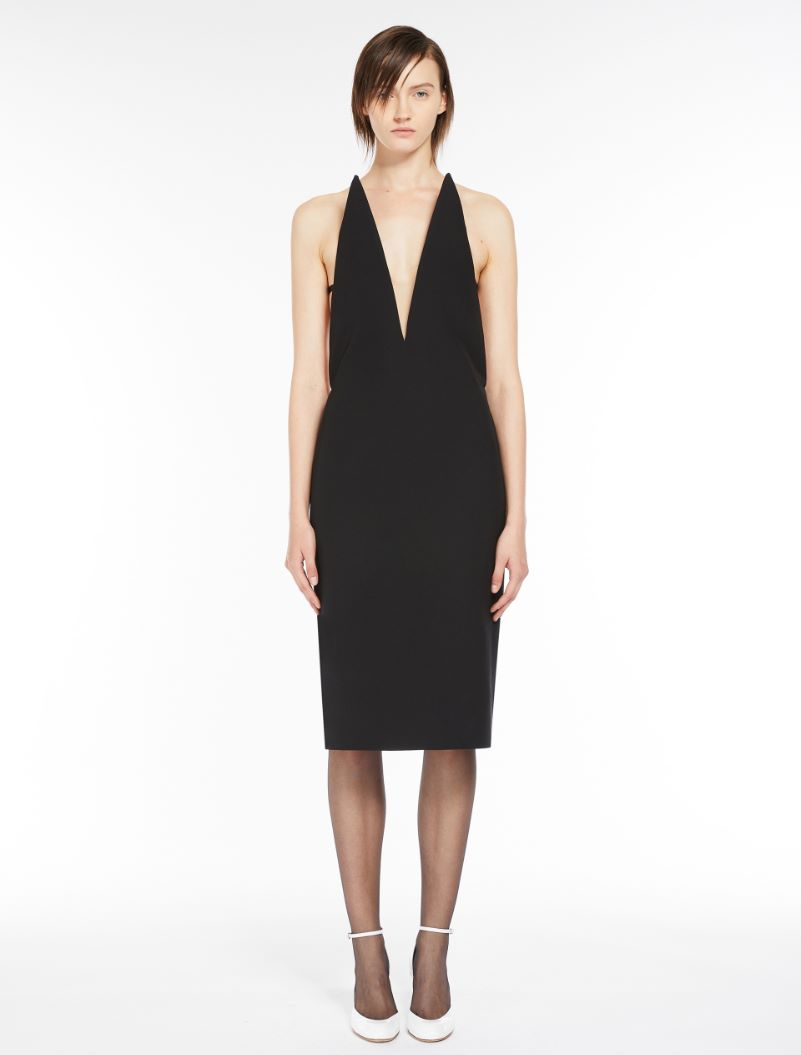 Fitted tech-wool dress - BLACK - Sportmax