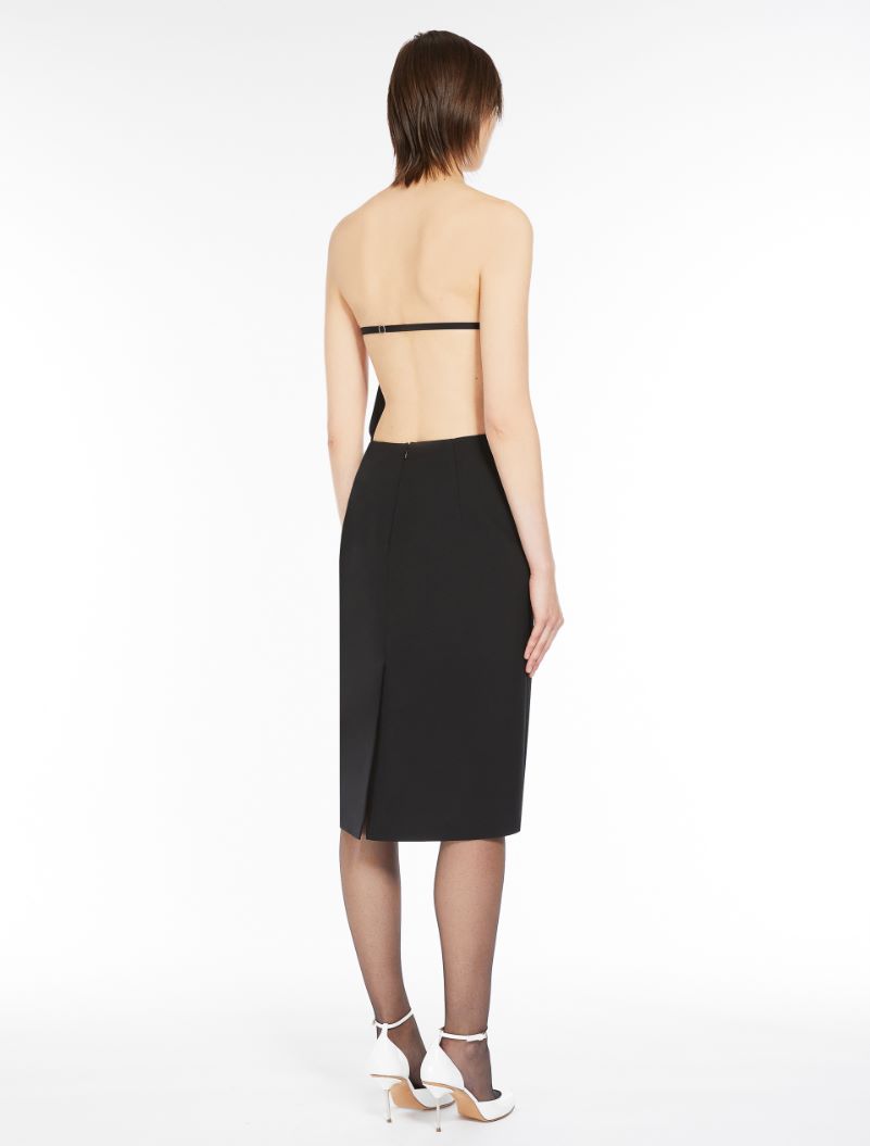 Fitted tech-wool dress - BLACK - Sportmax