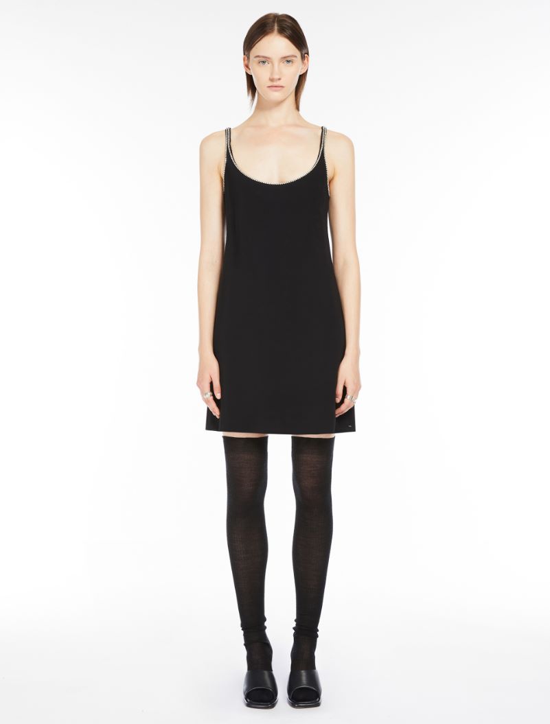 Short stretch viscose dress - BLACK - Sportmax