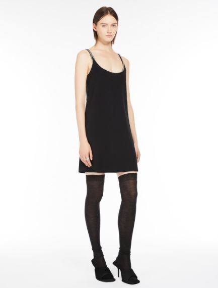 Abito corto in viscosa stretch - NERO - Sportmax