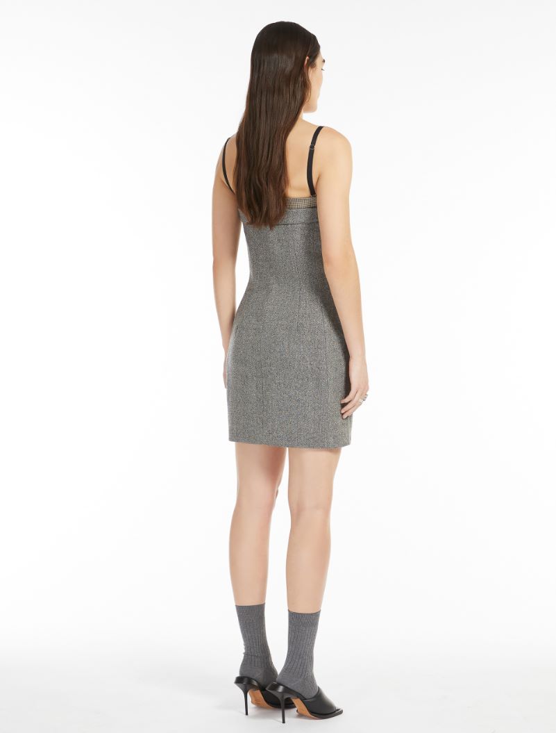 Tweed bustier dress - BLACK - Sportmax