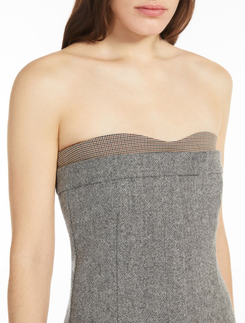 Tweed bustier dress - BLACK - Sportmax