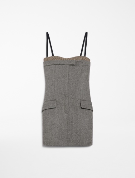 Tweed bustier dress - BLACK - Sportmax