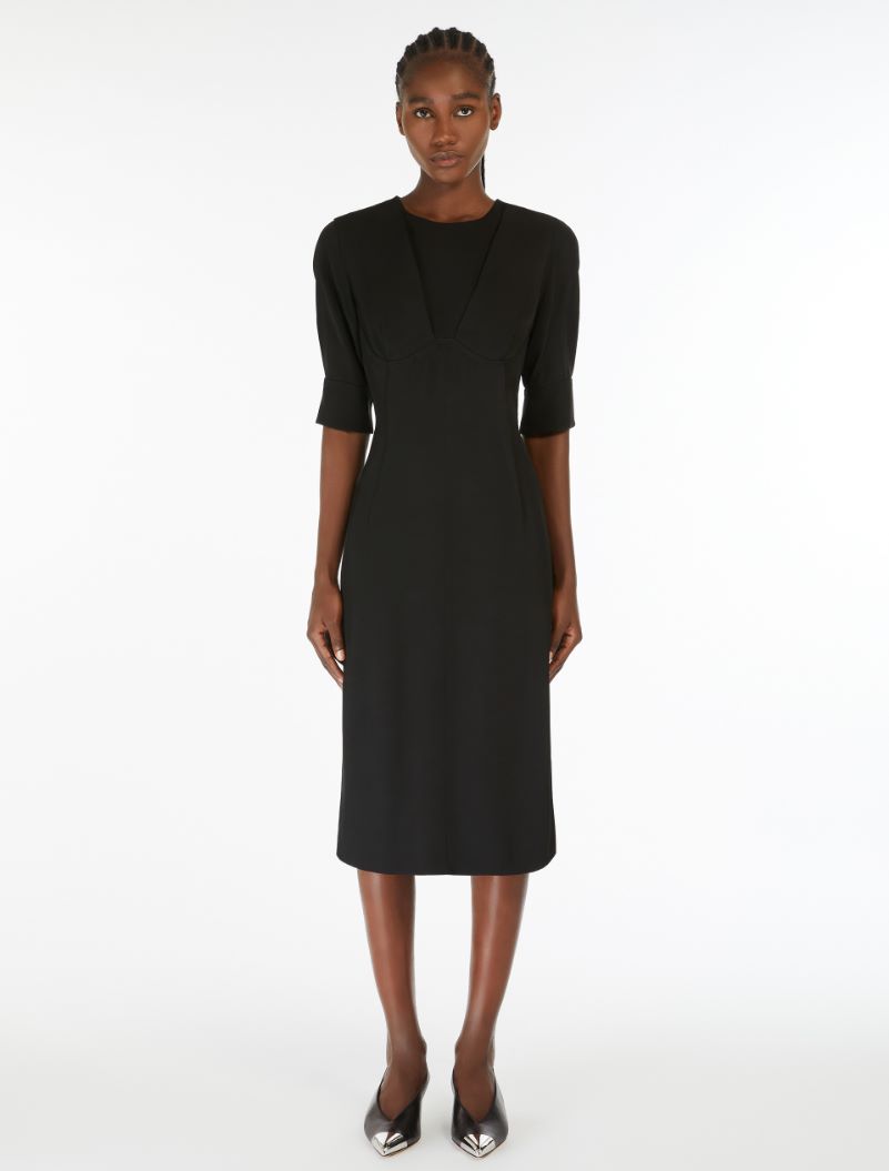 Matte satin dress - BLACK - Sportmax