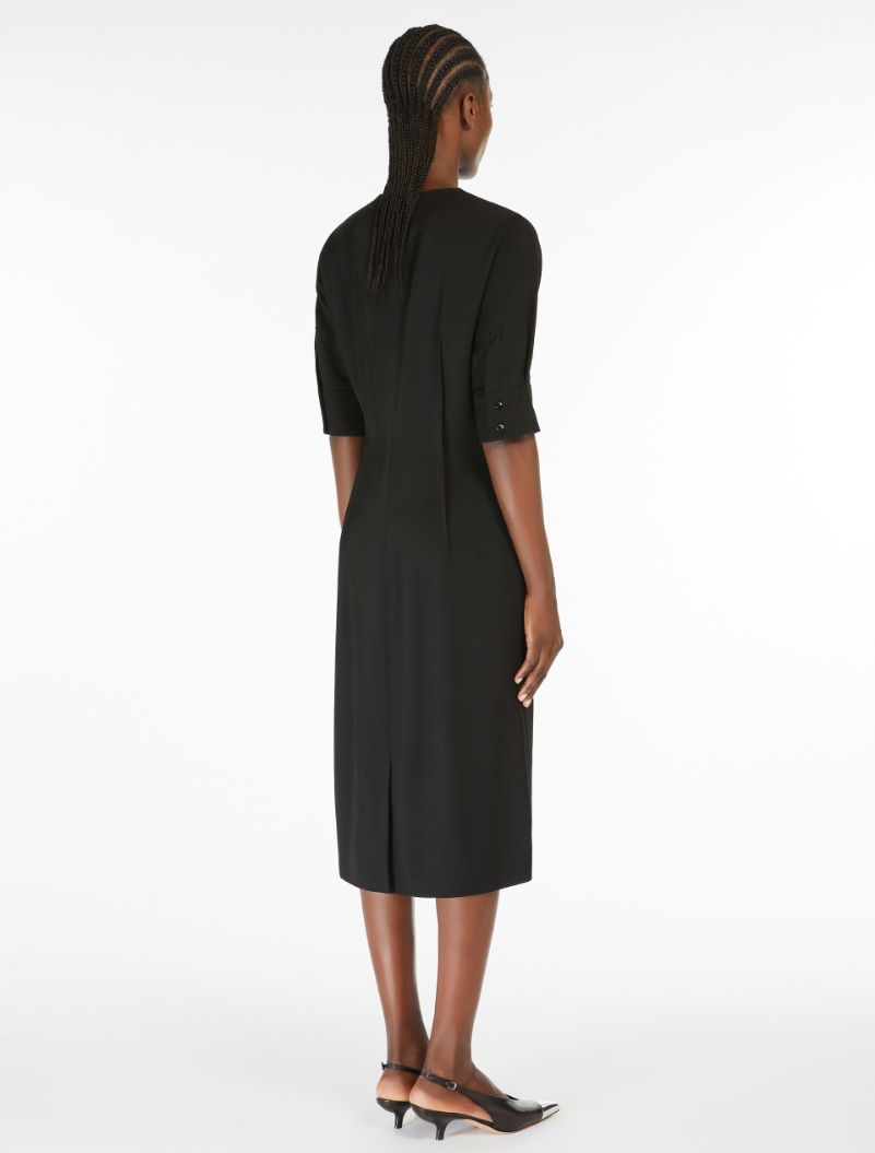 Matte satin dress - BLACK - Sportmax