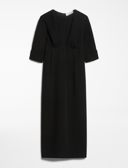 Matte satin dress - BLACK - Sportmax