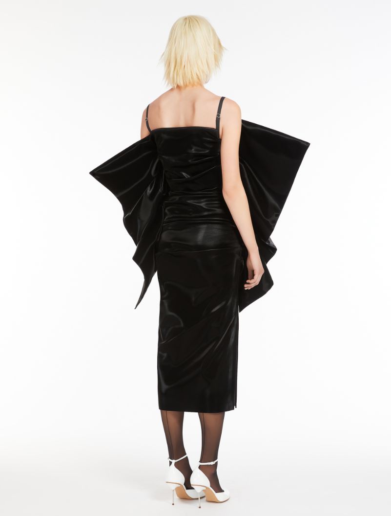 Dress with oversize flounce - BLACK - Sportmax