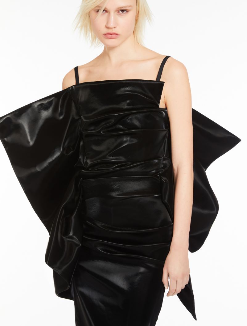 Dress with oversize flounce - BLACK - Sportmax