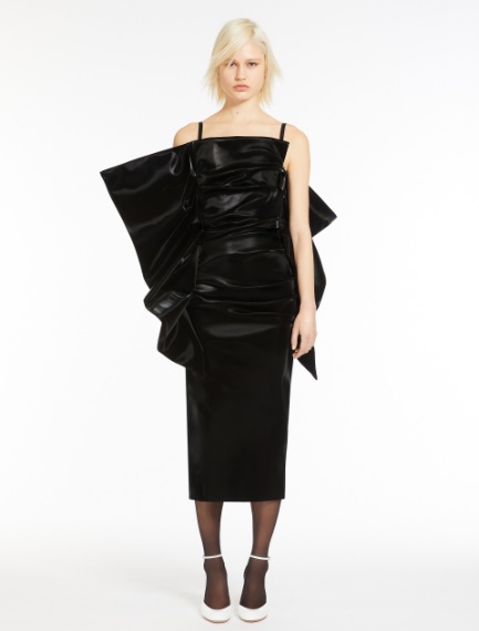 Dress with oversize flounce - BLACK - Sportmax