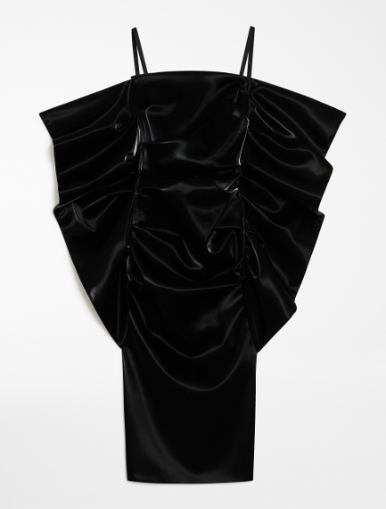 Dress with oversize flounce - BLACK - Sportmax