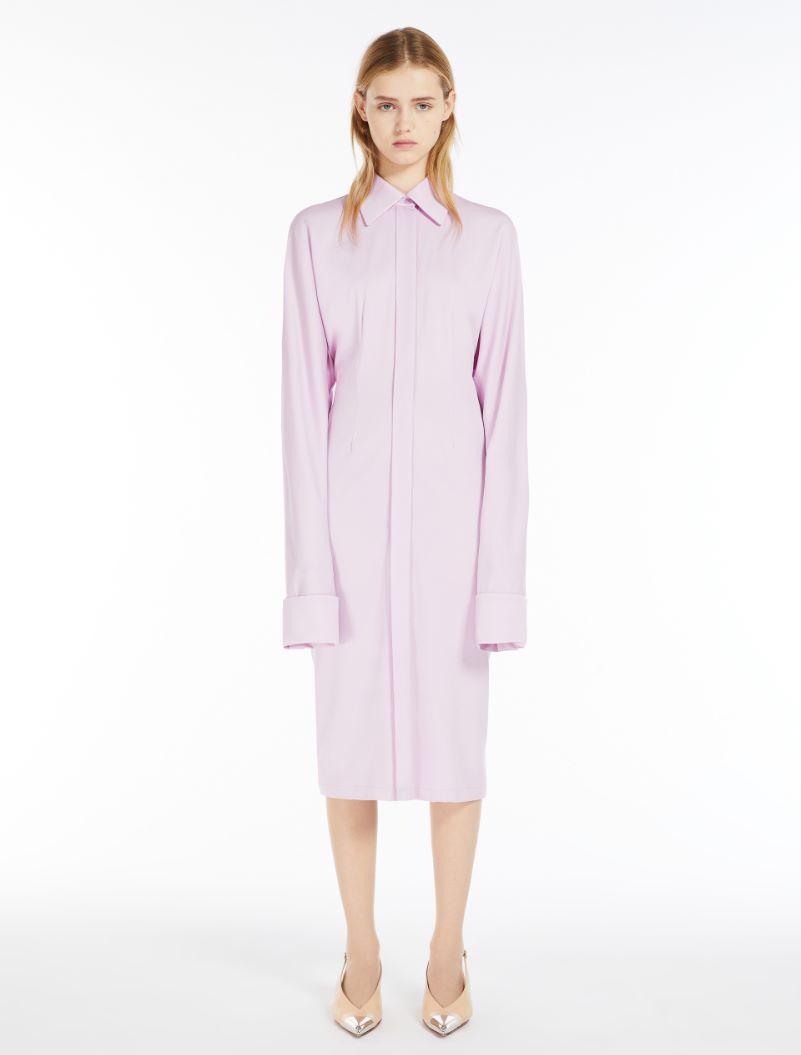 Kimono-sleeve shirt dress - MAUVE - Sportmax