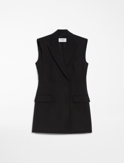 Stretch wool gilet - KLEPSYDRA CAPSULE - BLACK - Sportmax