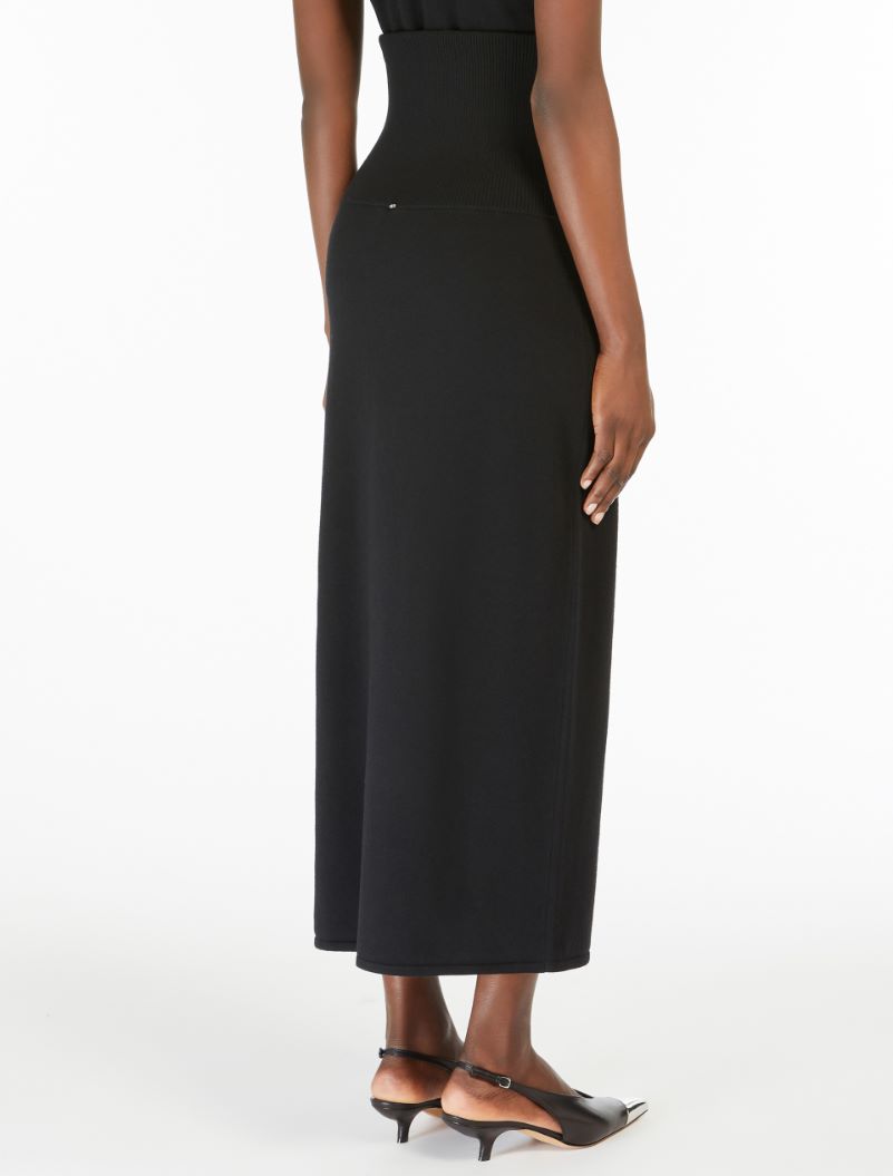 High-waisted knit skirt - BLACK - Sportmax