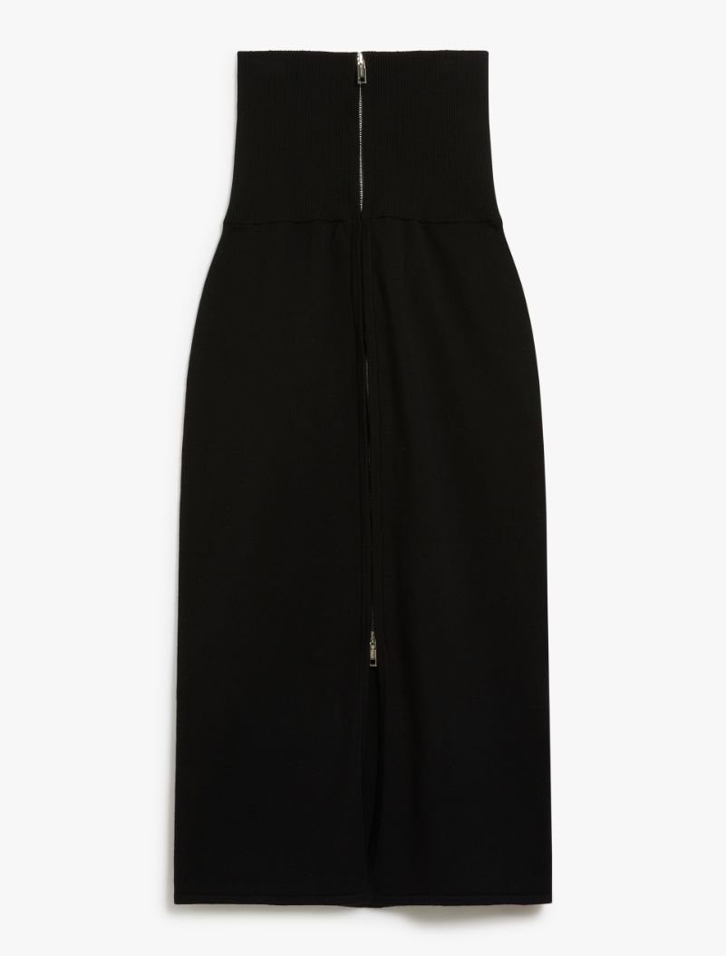 High-waisted knit skirt - BLACK - Sportmax