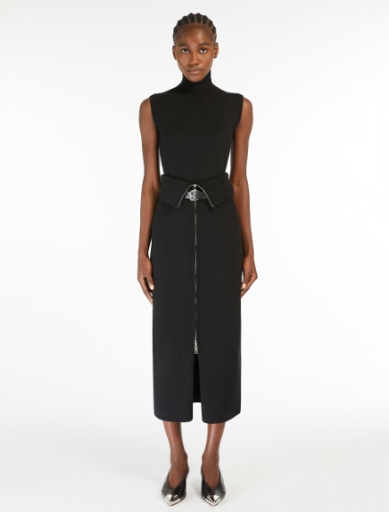 High-waisted knit skirt - BLACK - Sportmax