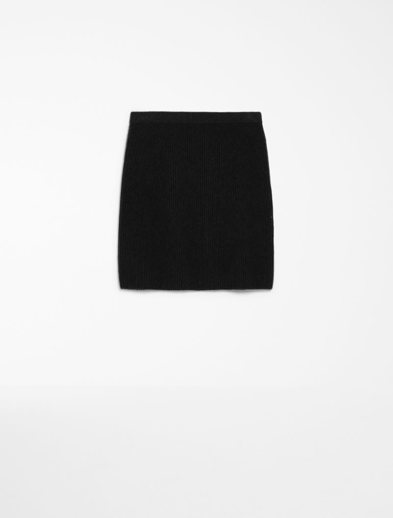 Rib-knit mini skirt - BLACK - Sportmax