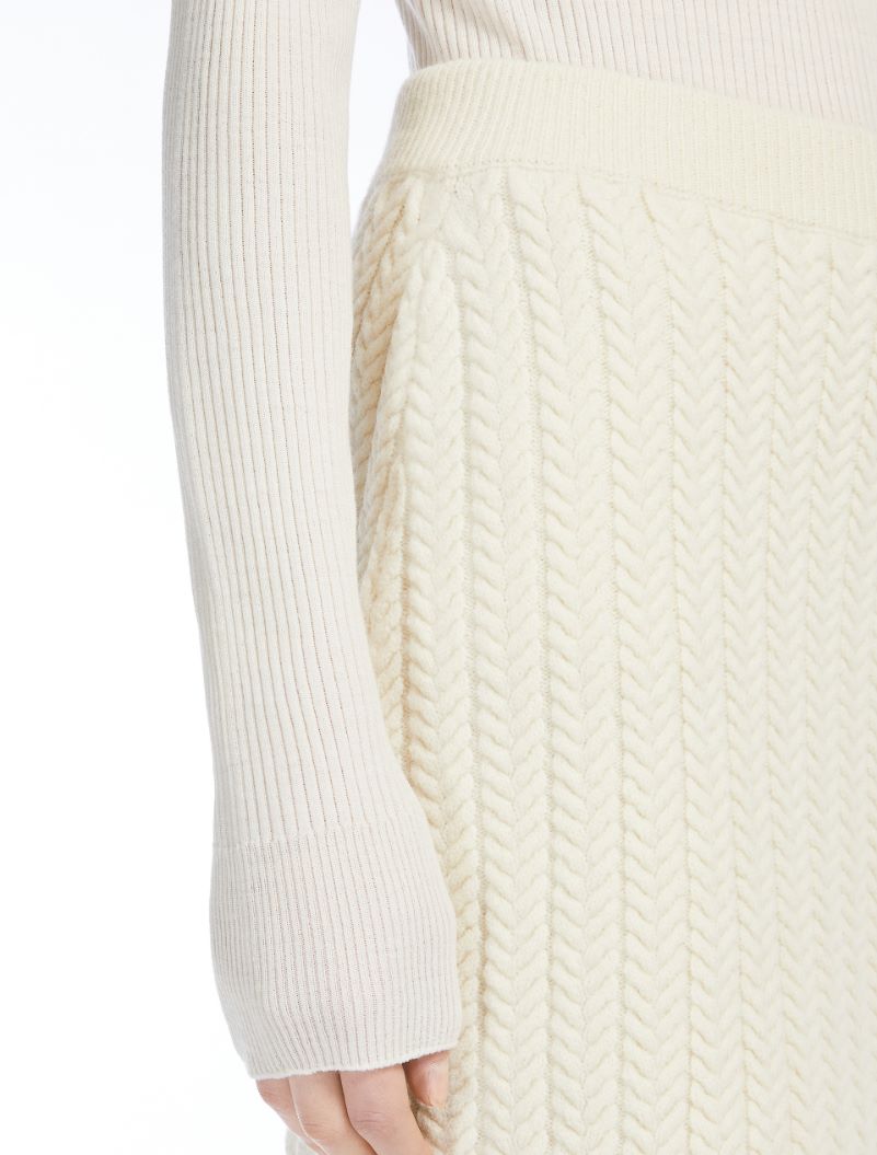 Soft knit mini skirt - IVORY - Sportmax