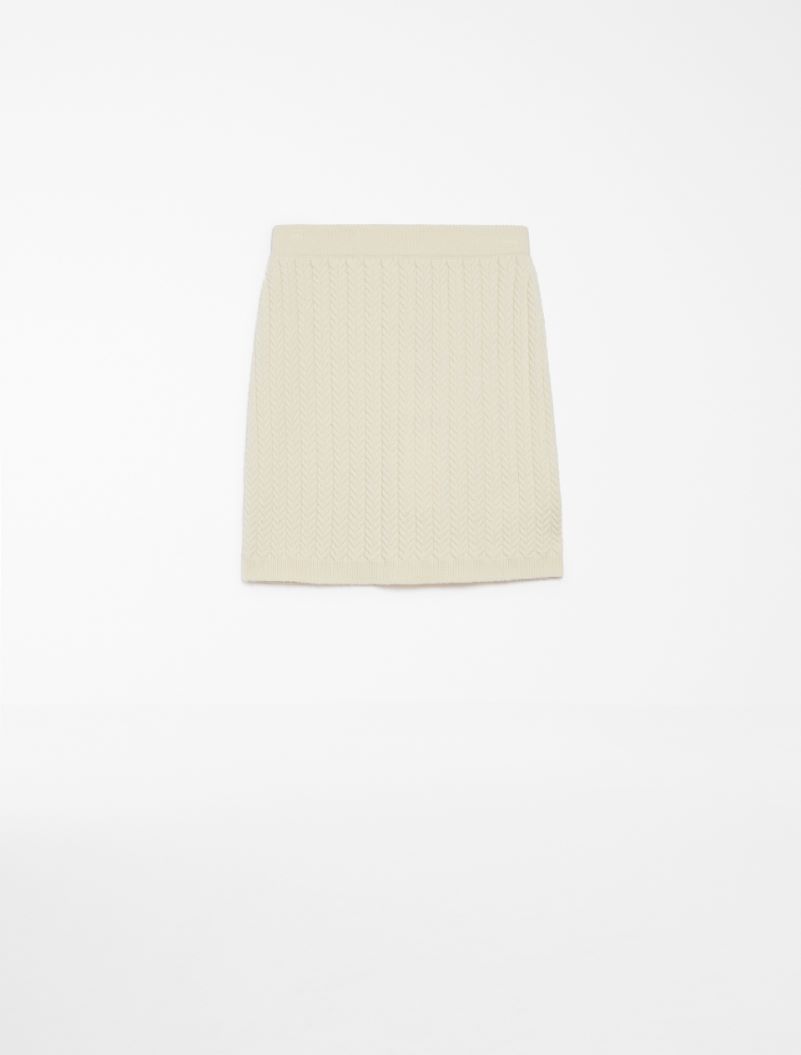 Soft knit mini skirt - IVORY - Sportmax