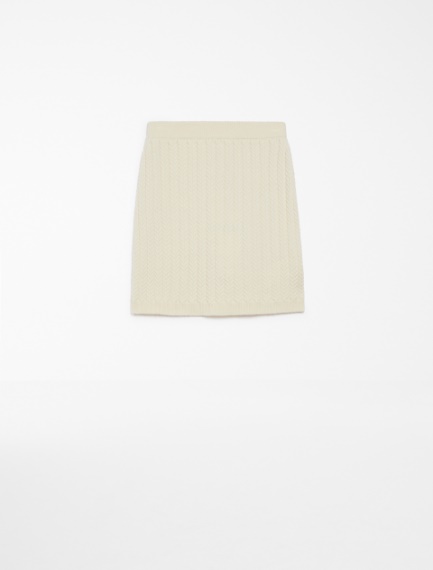 Soft knit mini skirt - IVORY - Sportmax