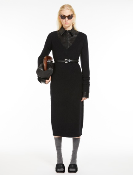 Cashmere blend-knit dress - BLACK - Sportmax