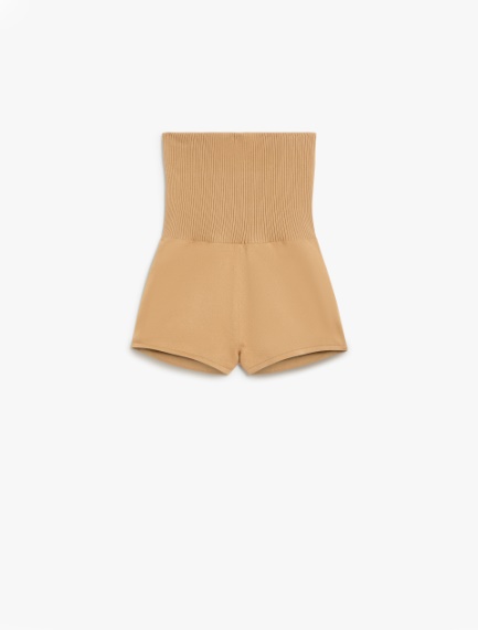 Stretch knit fabric shorts - CAMEL - Sportmax