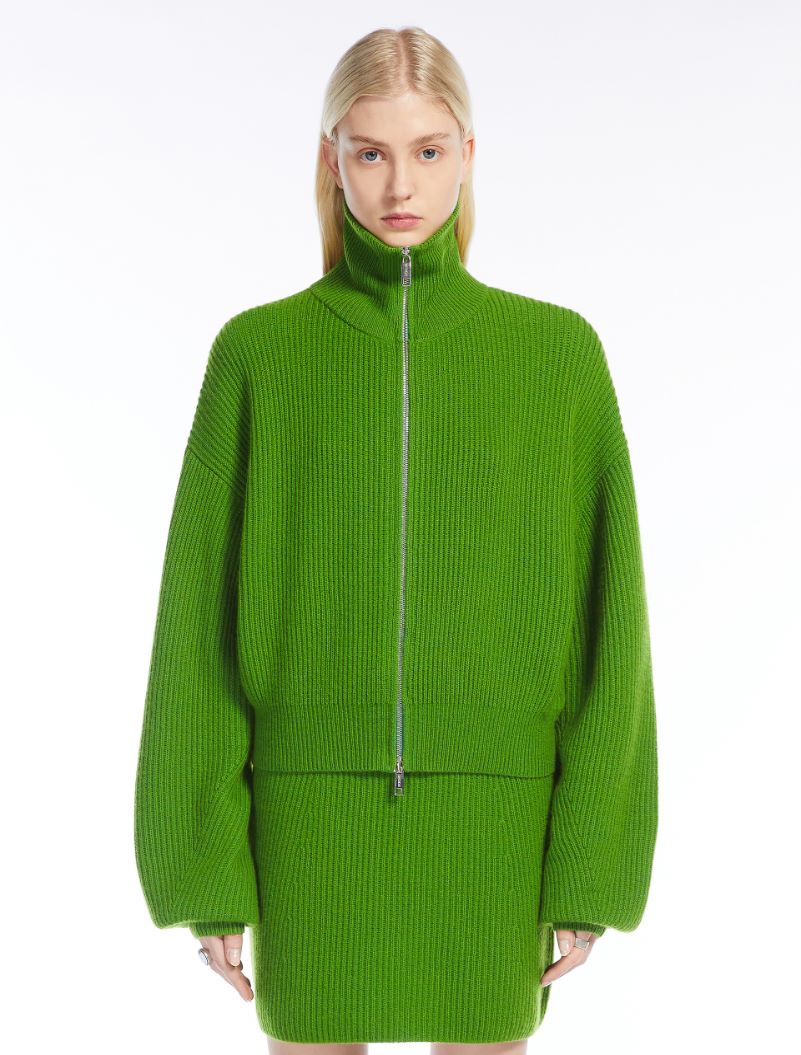 Cashmere-blend cardigan - GREEN - Sportmax