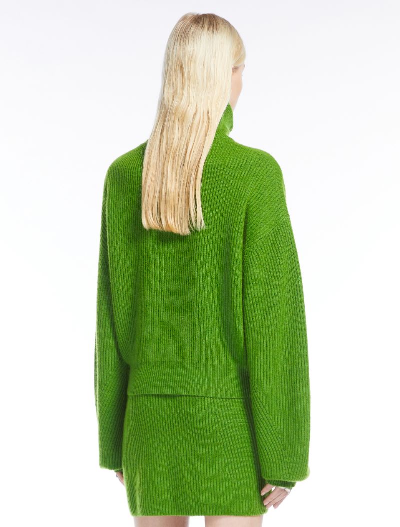 Cashmere-blend cardigan - GREEN - Sportmax