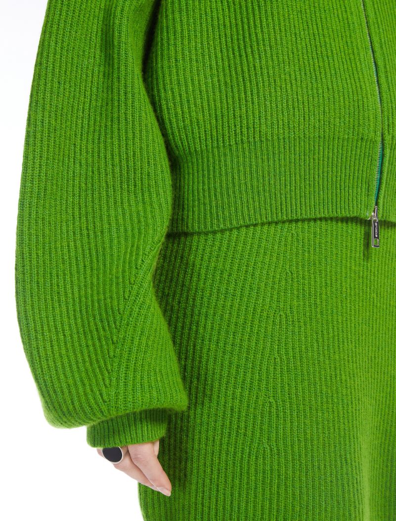 Cashmere-blend cardigan - GREEN - Sportmax