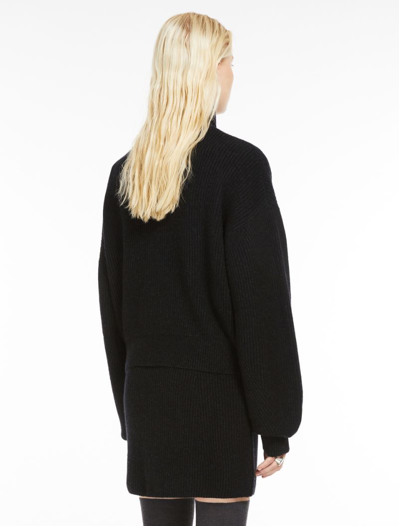 Cashmere-blend cardigan - BLACK - Sportmax