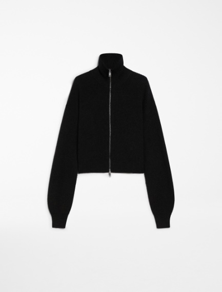 Cashmere-blend cardigan - BLACK - Sportmax