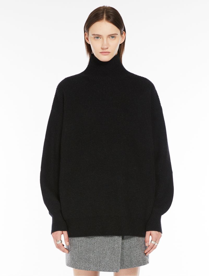 Wool and cashmere high-neck sweater - BLACK - Sportmax