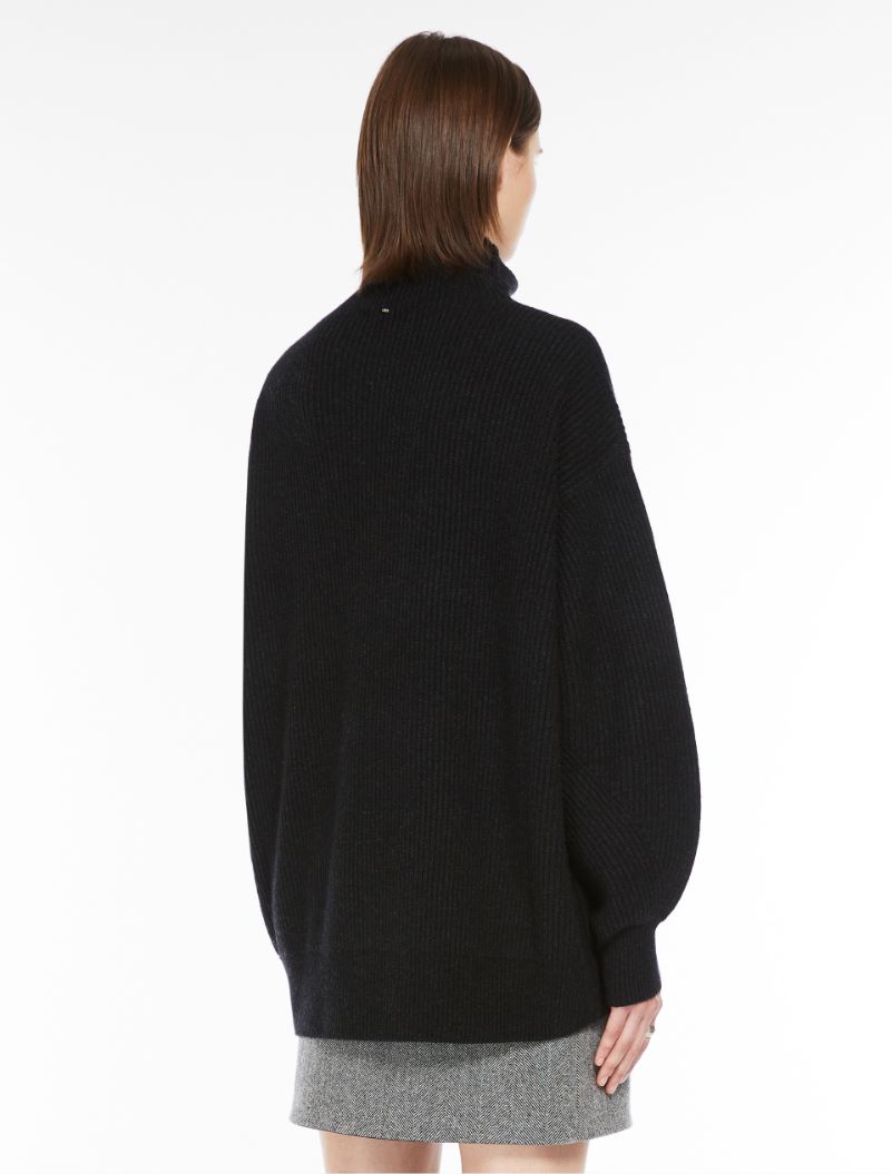 Wool and cashmere high-neck sweater - BLACK - Sportmax