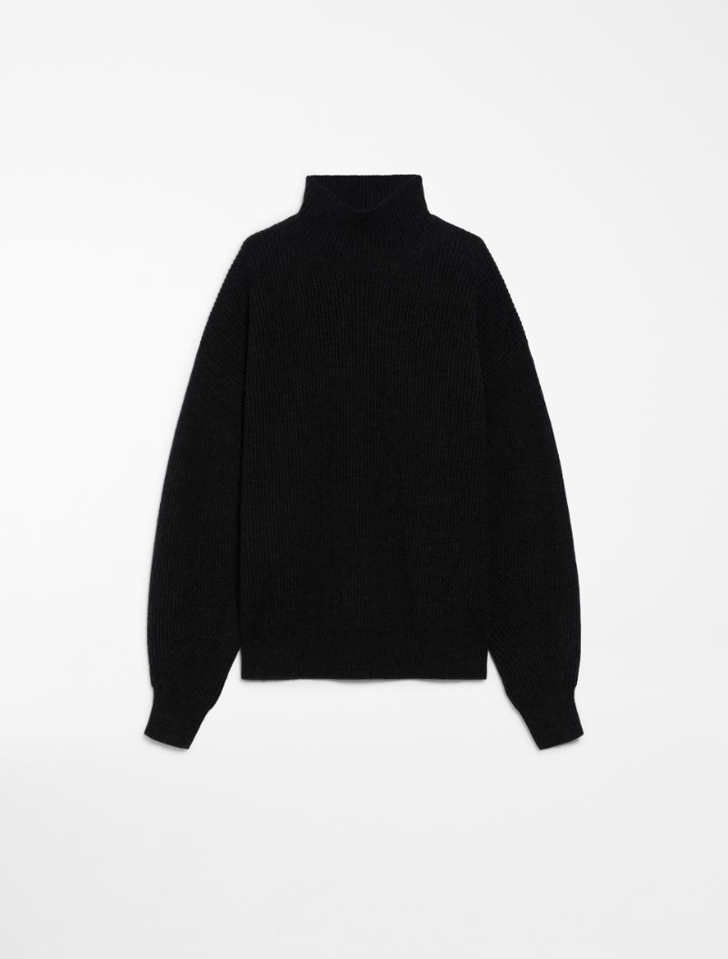 Wool and cashmere high-neck sweater - BLACK - Sportmax