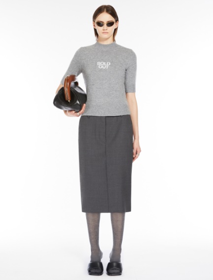 Short-sleeved wool and cashmere sweater - AVIO - Sportmax