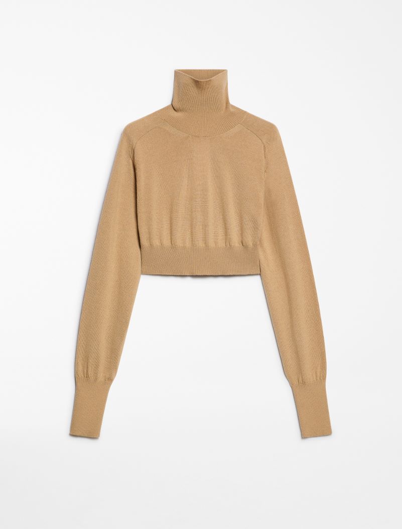 Polo neck crop jumper best sale