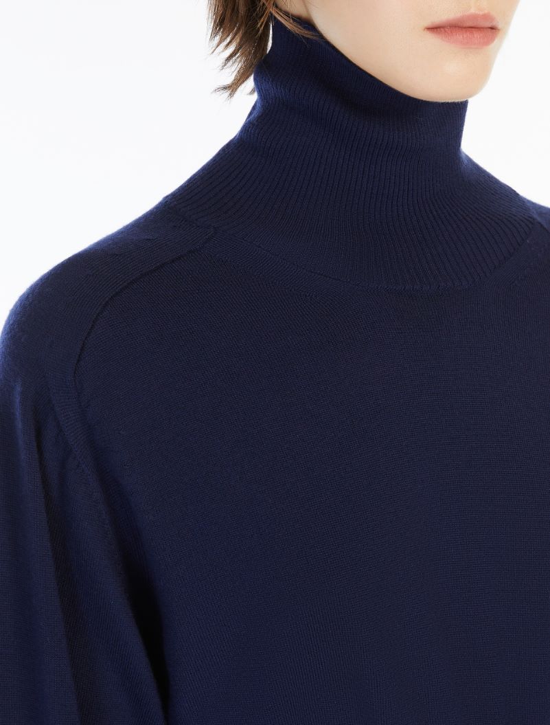 Cropped mock polo-neck sweater - INK - Sportmax