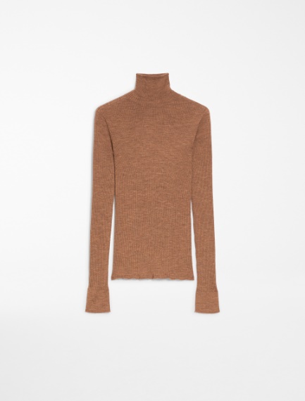 Pure wool mock polo-neck sweater - BISCUIT - Sportmax