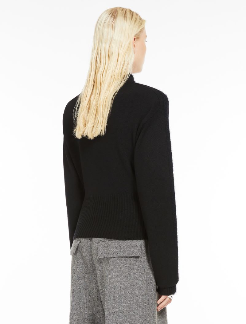 Inlaid wool sweater - BLACK - Sportmax