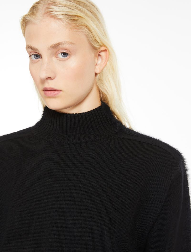 Inlaid wool sweater - BLACK - Sportmax