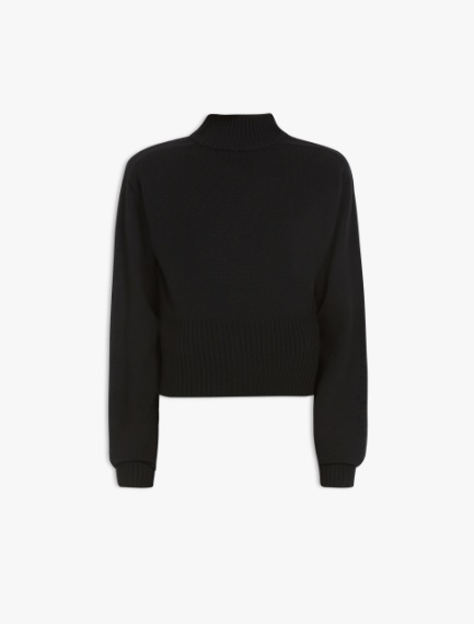 Inlaid wool sweater - BLACK - Sportmax