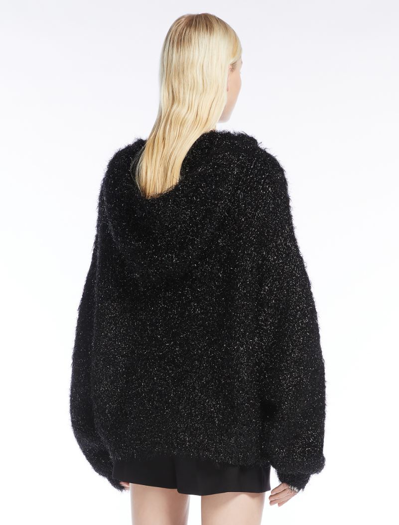 Oversized lurex sweater - BLACK - Sportmax