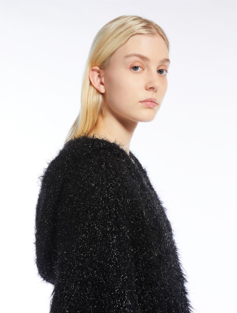 Oversized lurex sweater - BLACK - Sportmax