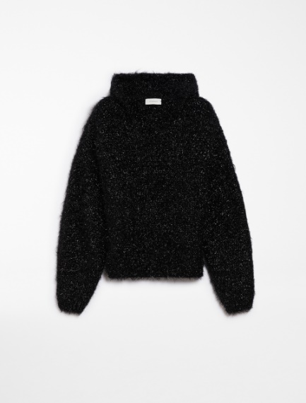 Oversized lurex sweater - BLACK - Sportmax