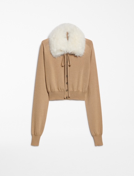 Detachable-collar cardigan - CAMEL - Sportmax