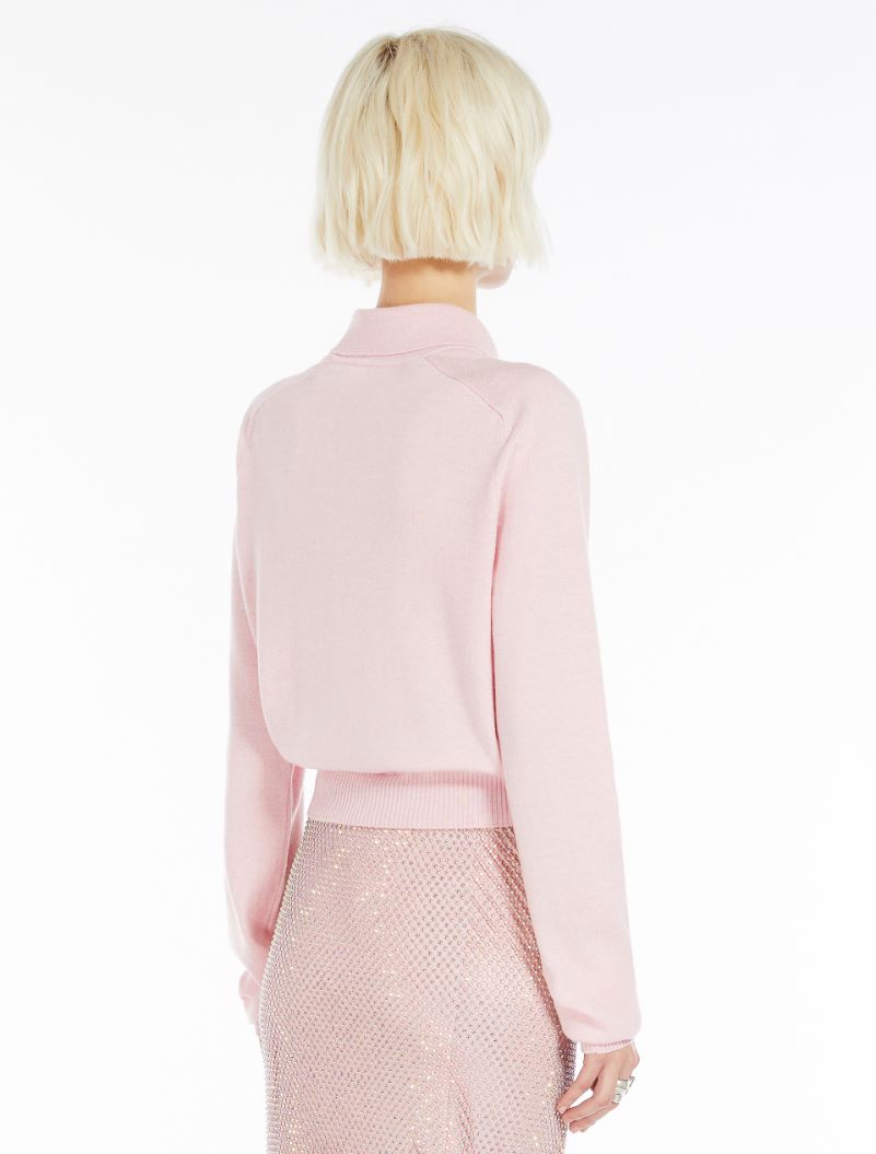 Detachable-collar cardigan - PINK - Sportmax