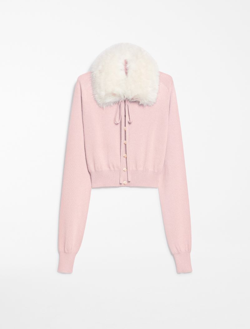 Detachable-collar cardigan - PINK - Sportmax