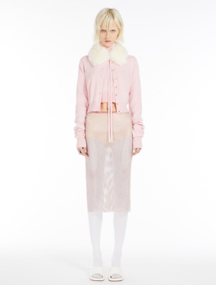 Detachable-collar cardigan - PINK - Sportmax