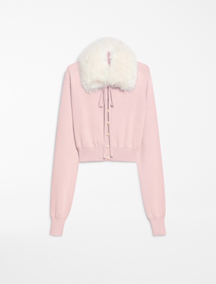 Detachable-collar cardigan - PINK - Sportmax