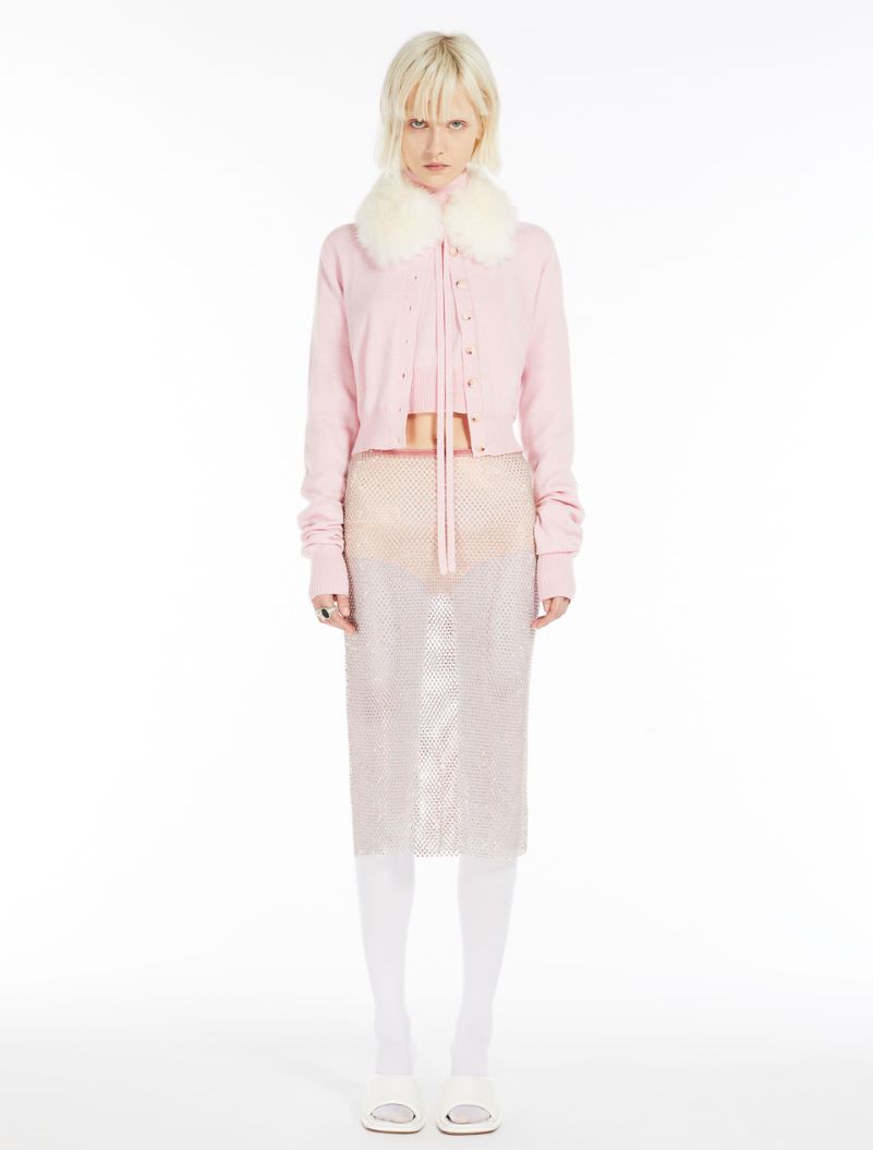 Detachable-collar cardigan - PINK - Sportmax